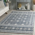 thumbnail image 2 of SAFAVIEH Micro-Loop Aditya Geometric Area Rug, Navy/Ivory, 4' x 6', 2 of 7