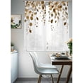 thumbnail image 4 of Brown Eucalyptus Leaves Sheer Curtains 72 Inch Length 2 Panels Set, Summer Watercolor Leaf Voile Window Treatment Rod Pocket Curtains Sheers Drapes for Bedroom/Living Room/Kitchen 52"x72"x2, 4 of 7