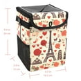 thumbnail image 5 of Eiffel Tower Foldable Car Trash Can with Lid, Leak-Proof, and Hanging Storage Bag - Trash Can for Car and Car Trash Bin, 5 of 6
