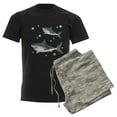 thumbnail image 6 of CafePress - Shark Men's Dark Pajamas - Men's Dark Loose Fit Cotton Pajama Set, 6 of 7