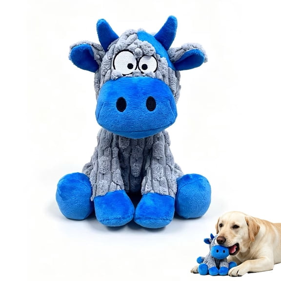Plush Chew Toys for Large Dogs, Tough Crinkle Stuffed Animal Squeaky Interactive Toys for Small Medium Large Dogs, Keep Them Busy, Big Pet Toys