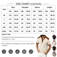 thumbnail image 3 of Mens Waffle Casual T Shirts Trendy Color Block Tee Vintage Patchwork Tshirt Classic Collar Clothing Summer Men, 3XL, 3 of 5