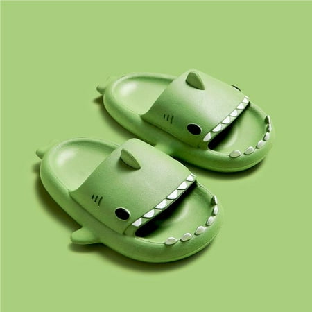 

DTOWER Cartoon Shark Soft Slippers for Kids Simulation Non-Slip Sandals Summer Beach Home Slippers for Garden Bathroom Walk