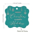thumbnail image 7 of Inkdotpot Pack Of 100 Merry Christmas & Happy Text Paper Tags DIY Craft Bracket Shape Real Rose Gold Foil Hang Tags, 7 of 7