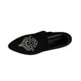 thumbnail image 1 of Black Women'S Embroidered Slip-On Flats With Rounded Toe And Light Cushioning, Perfect For Walking And Work, 1 of 9