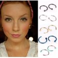 thumbnail image 2 of Fashion Body Piercing Jewelry Stainless Steel Nose Open Ring Nose Nail Hoop 5pcs, 2 of 5