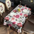 thumbnail image 3 of Pioneer Flower Floral Print Pattern Rectangle Tablecloth 60"x102",Waterproof Polyester Rectangle Table Cloth, Wipeable Spillproof Polyester Tablecloth for Dining, Camping, Indoor and Outdoor, 3 of 5
