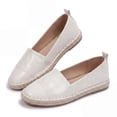 thumbnail image 4 of Rexoro Women Loafers Flats Cap Toe Woven Trim Comfort Slip On Women Shoes, 4 of 10