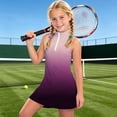 thumbnail image 2 of Shadoumai Athletic Tennis Girls Dress 4T,Girls Tennis Dress 1/4 Zip Golf Outfit Built-In Bra & Shorts Pickleball Athletic Dress Workout Pockets 4-13Y, 2 of 6