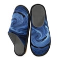 thumbnail image 2 of IAUYY Memory Foam House Slippers Suitable for Both Men and Women. Comfortable, Anti-Slip Plush Flat-Bottomed Slippers The Best Holiday Gift Deep Blue and White Intertwined, 2 of 9