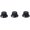 Black with White Lettering, variant on Suodoka 3 Pieces Potentiometer Rotary Control Knobs Tone Volume Replacement Set for Electric Guitar Bass, Ivory with Black Lettering, Pack Length 2.36 inches / 6.0 cm