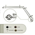 thumbnail image 2 of Contemporary Home Living 104-Inch Silver Double Corner Window Curtain Rod Home Decor, 2 of 2
