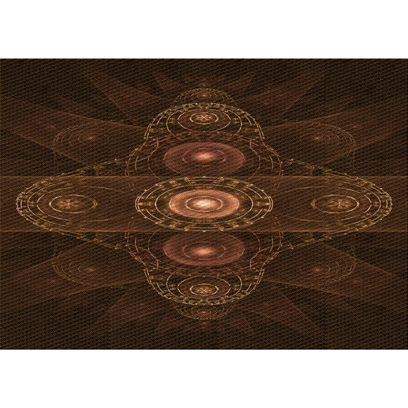 Ahgly Company Machine Washable Indoor Rectangle Transitional Saddle Brown Area Rugs, 2' x 4'