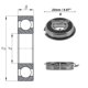 thumbnail image 4 of Rodamientos de bolas de ranura profunda Unique Bargains 6900NR2RS 10x22x6mm P5 con doble sello de goma lubricados 1 Pc Carro Scooter Patineta Rueda Universal Tonos plateados negros, 4 of 6