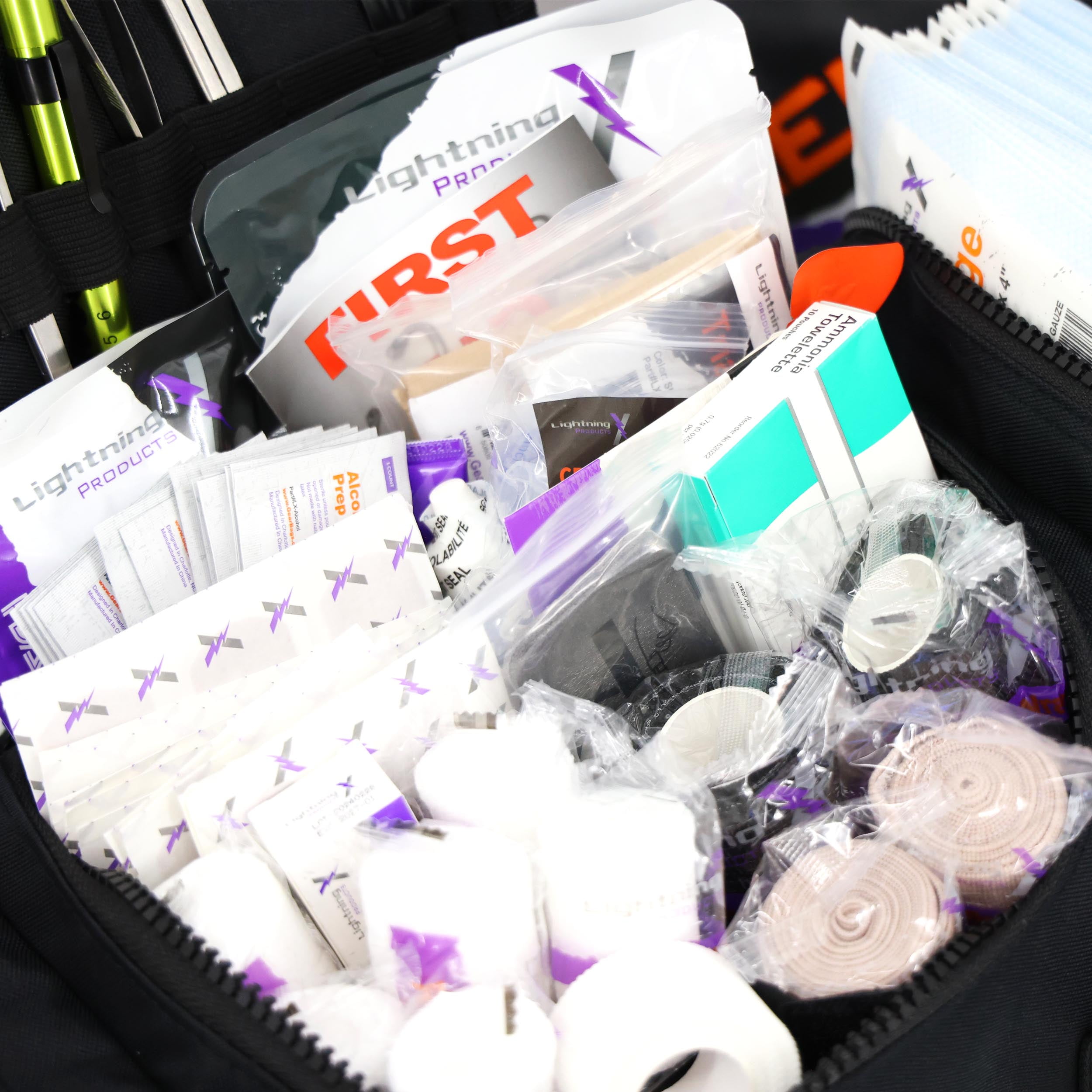 Lightning X Value Compact Medic First Responder EMS/EMT Stocked Trauma Bag w/Standard Fill Kit A