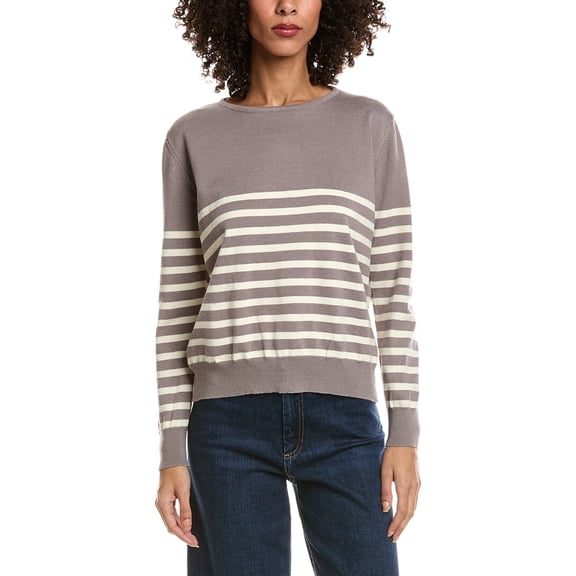 Madison Miles womens  Crewneck Sweater, S/M, Brown