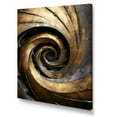 thumbnail image 2 of Designart "Timeless Turn In Gold And Black" Abstract Spirals Wall Decor, 2 of 7