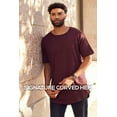 thumbnail image 4 of ShirtBANC Hipster Hip Hop Long Drop Cut Mens Shirt Curved Hem Solid Color Packs, 4 of 7