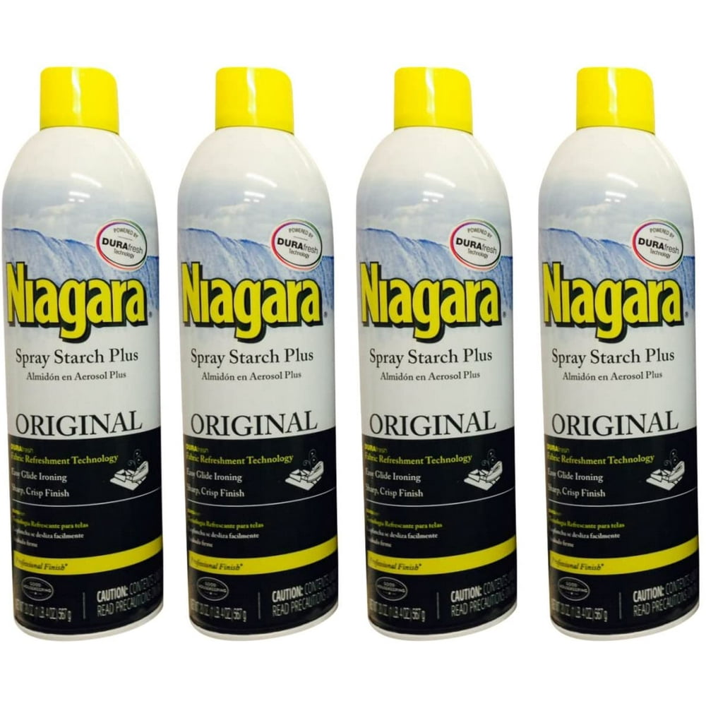 Niagara Spray Starch Crisp Finish, Sharp Look Without Excess Stiffness, 20 ounces (4 Pack