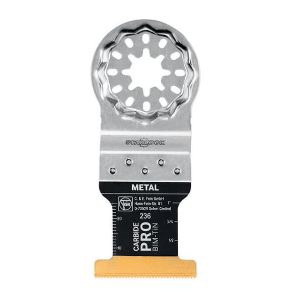 Fein 2001172 1.37 x 3.5 in. Carbide Pro TiN Coated Bi-Metal E-Cut Saw Blade, 10 Piece