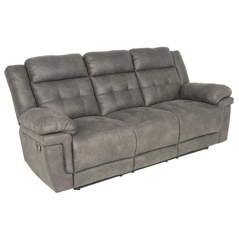 Steve Silver Anastasia Fabric Reclining Sofa in Gray 