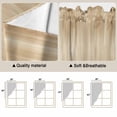 thumbnail image 5 of Swag Valance Curtains for Windows, Orange Brown Light Filtering Kitchen Curtains with Rod Pocket, Modern Abstract Art Ombre Striped Window Treatment Valances for Living Room, 36x36 - 2 PCS, 5 of 9