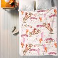 thumbnail image 5 of Cowgirl Throw Blanket for Kids, Pink Beige Cute Western Cowgirl Desert Cactus Bed Blankets for Girls Women Cowboy Gifts, Wild West Soft Blanket for Couch Sofa Camping Travel Picnic Outdoor,60X80IN, 5 of 5