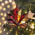 thumbnail image 4 of Autumn Decor Maple Leaf, 5.91 in Fall Stained Glass Window Hanging, Fall Suncatcher, Acrylic Hanging Fall Decor Fall Crafts, Autumn Indoor Gathering Decor, Christmas Stocking Stuffer Fall Gifts,B1, 4 of 6