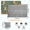 thumbnail image 3 of Cartoon Foxes Grass Travel Blanket Pillow Compact Foldable Airplane Throw Blanket with Trolley Sleeve for Travel Camping, 3 of 8