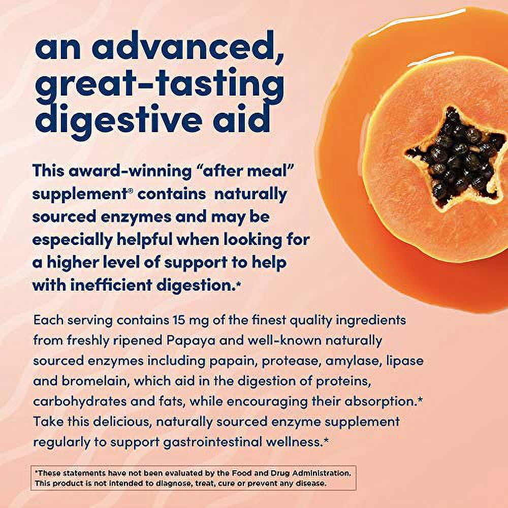 American Health - Super Papaya Enzyme Plus Chewable High Potency - 360 Chewable Tablets, Pack of 2