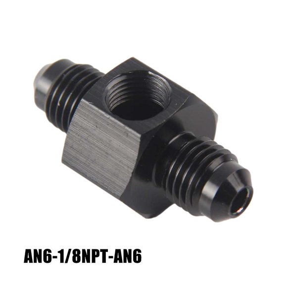 An4 6 8 10 Male To Female 1/8" Npt Gauge / Sensor Side Port Adapter Oil Fuel Fitting Hose End