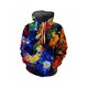 thumbnail image 3 of Sudadera con capucha con estampado de pigmentos para hombre, sudadera con capucha holgada de manga larga con estampado de grafiti colorido en 3D, 3 of 5