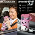 thumbnail image 5 of 30oz Hello Kawaii Cat Cute Stainless Steel Tumbler with Lid and Straw,Spill Proof Travel Cup Double Wall Vacuum Insulated Coffee Mug with Top Handle Pink, 5 of 7