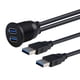 thumbnail image 4 of sweethay Muelle de latón para coche, USB 3,0, portátil, desmontable, resistente al agua, para motocicleta, RV, yate, tablero de salpicadero, Paneles de instrumentos para automóviles 2m, 4 of 6