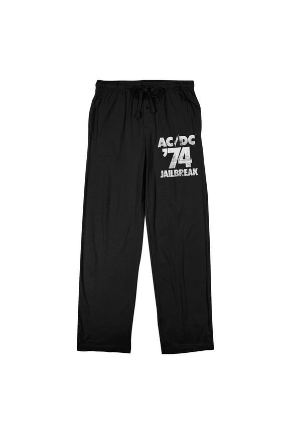 AC/DC '74 Jailbreak Men's Black Sleep Pants-XXL