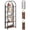 Folding Arched, Brown+Black, variant on ModFurne Triple Wide 6 Tiers Industrial Book Shelf with 3 Drawers and Storage Shelves, 73.6" Tall Bookcase with 16 Open Display Shelves, Large Etagere Bookshelf for Home & Office, White