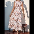 thumbnail image 4 of Vestido de Verano para Mujer, Estilo Bohemio, Informal, con Lazo Frontal y Estampado Floral, para Playa y Verano., 4 of 6