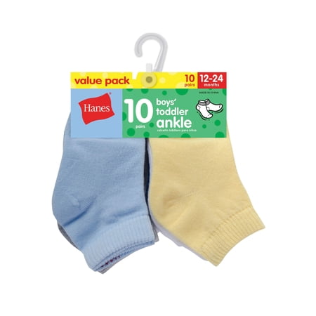Hanes Ankle Socks, 10-Pack (Baby Boys)