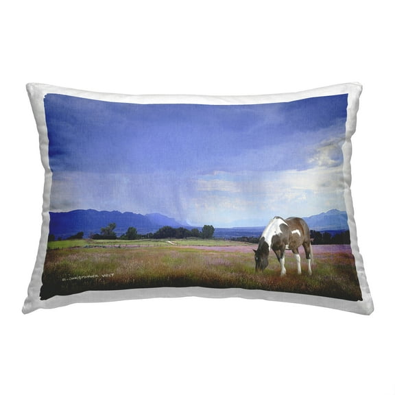Stupell Industries Cow & Blue Sky Landscape Decorative Printed Throw Pillow, 14 x 20