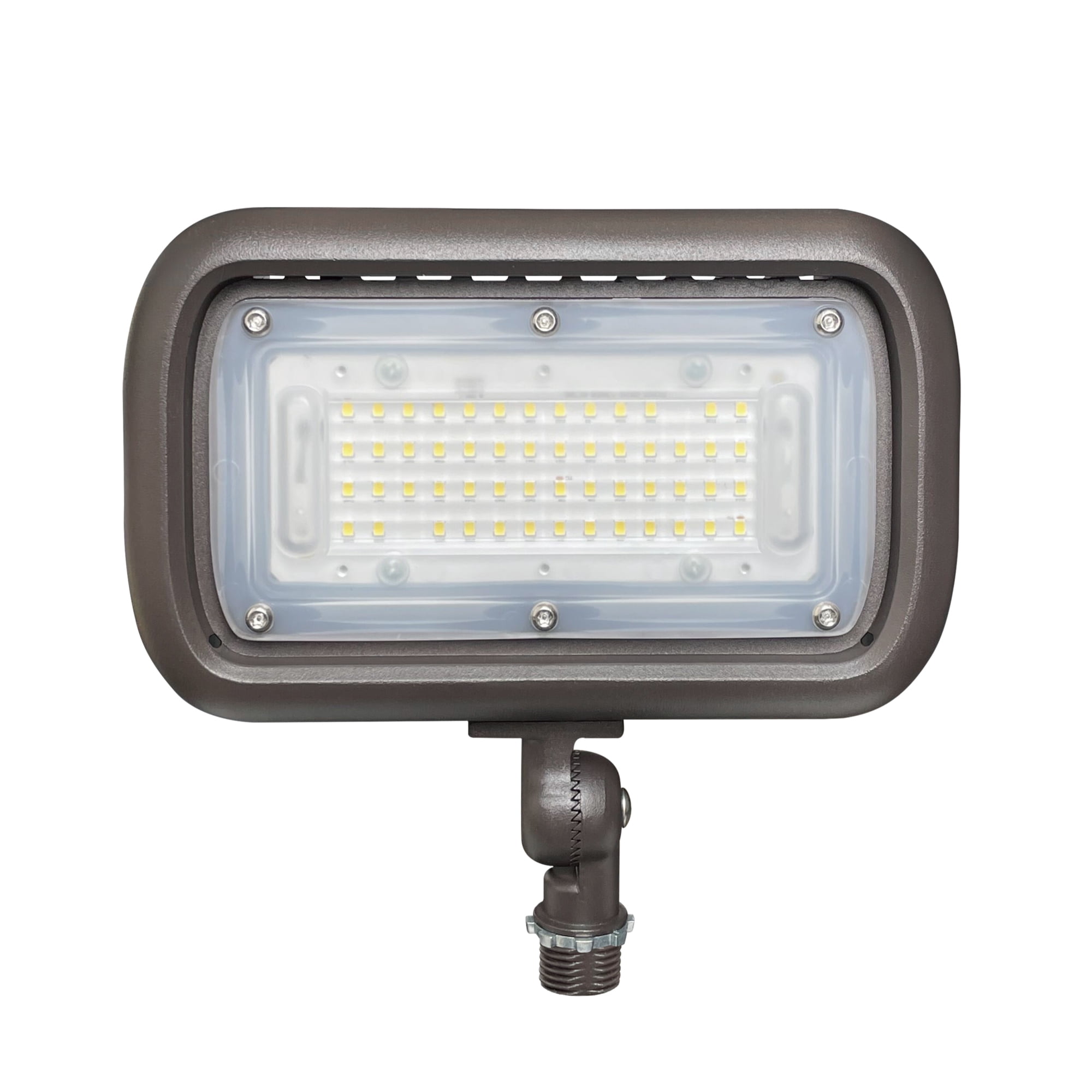 GKOplus 45W Outdoor Security LED Flood Lights 120-277V, Waterproof, 150W PSMH Equivalent, 5400 Lumens, 5000K Daylight White, 70CRI, UL-Listed, 1/2" Adjustable Knuckle Mount, 5 Years Warranty