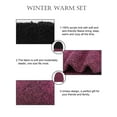 thumbnail image 6 of LAVA Winter Beanie Hat Scarf Gloves Set for Women Men Touch Screen Gloves Skull Cap Knit Neck Warmer Set (Pink), 6 of 9