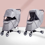 Sunveno Windproof Waterproof All-Weather Stroller Sun Shade, Gray