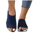 thumbnail image 3 of Bmisegm Women's Breathable Orthopedic Sandals Comfortable Walking Tennis Shoes Sandals Sandals Women Summer Dark Blue 6, 3 of 9
