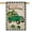 Green Clovers Shamrocks-6, variant on St. Patrick's Day Outdoor Flags Irish Garden Flag Leprechaun Hat,Shamrock Clovers Rustic Holiday Seasonal Outdoor Flags 28''×40'' Linen Vertical Double Sided Welcome Flags for Home Decor