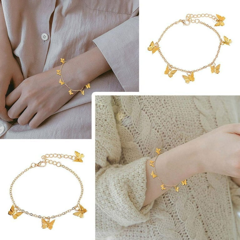 simple gold bracelet designs for girls