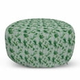thumbnail image 1 of Exotic Pouf Cover with Zipper, Print of Vertically Scattered Palm Leaves Hawaiian Vibes, Soft Decorative Fabric Unstuffed Case, 30" W X 17.3" L, Laurel Green Fern Green, by Ambesonne, 1 of 5