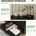 thumbnail image 3 of Luku 5 Drawer Contemporary Dresser for Bedroom, White Chest with Gold Handles and Metal Legs, Wide Storage Drawers for Entryway, Living Room, 3 of 5