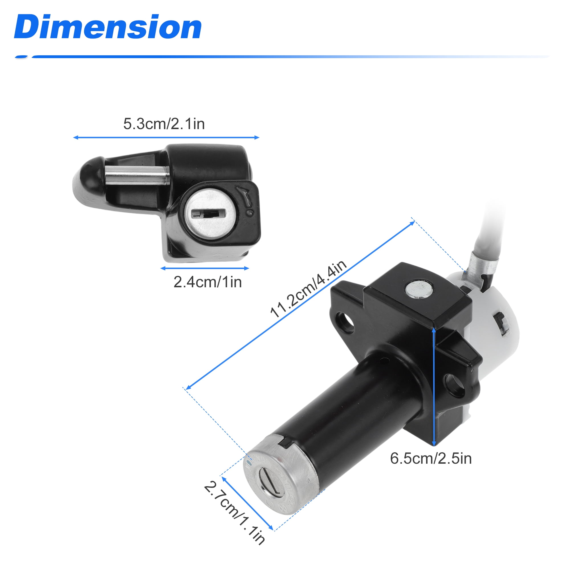 Unique Bargains Motorcycle Ignition Switch for Hawk 250 and TBR7 with Lock Cylinder 5Pcs