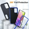 thumbnail image 2 of for Galaxy A03s Case Kickstand Durable 3-Layer Military Grade Protective Cover Hybrid Silicone Heavy Duty Rugged Shockproof Screen Lip Raised Protection for Samsung Galaxy A03s,
Darkblue+Royalblue, 2 of 7