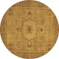 thumbnail image 1 of Ahgly Company Indoor Round Abstract Brown Modern Area Rugs, 5' Round, 1 of 4